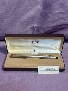 Cross 4506M 10KT Gold Filled Fountain Pen Set NEW Box Papers Vintage